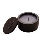 شمع معطر دکوری با درب پوش بتنی مشکی