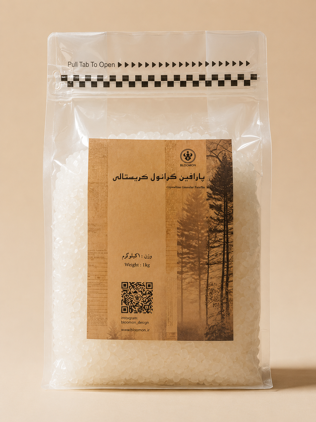 پارافین گرانول کریستالی Bloomon – بسته ۱ کیلوگرمی